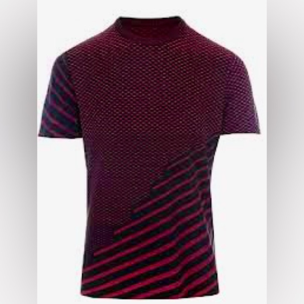 Under Armour loose fit boy’s seamless tee shirt top t shirt LARGE red black EUC